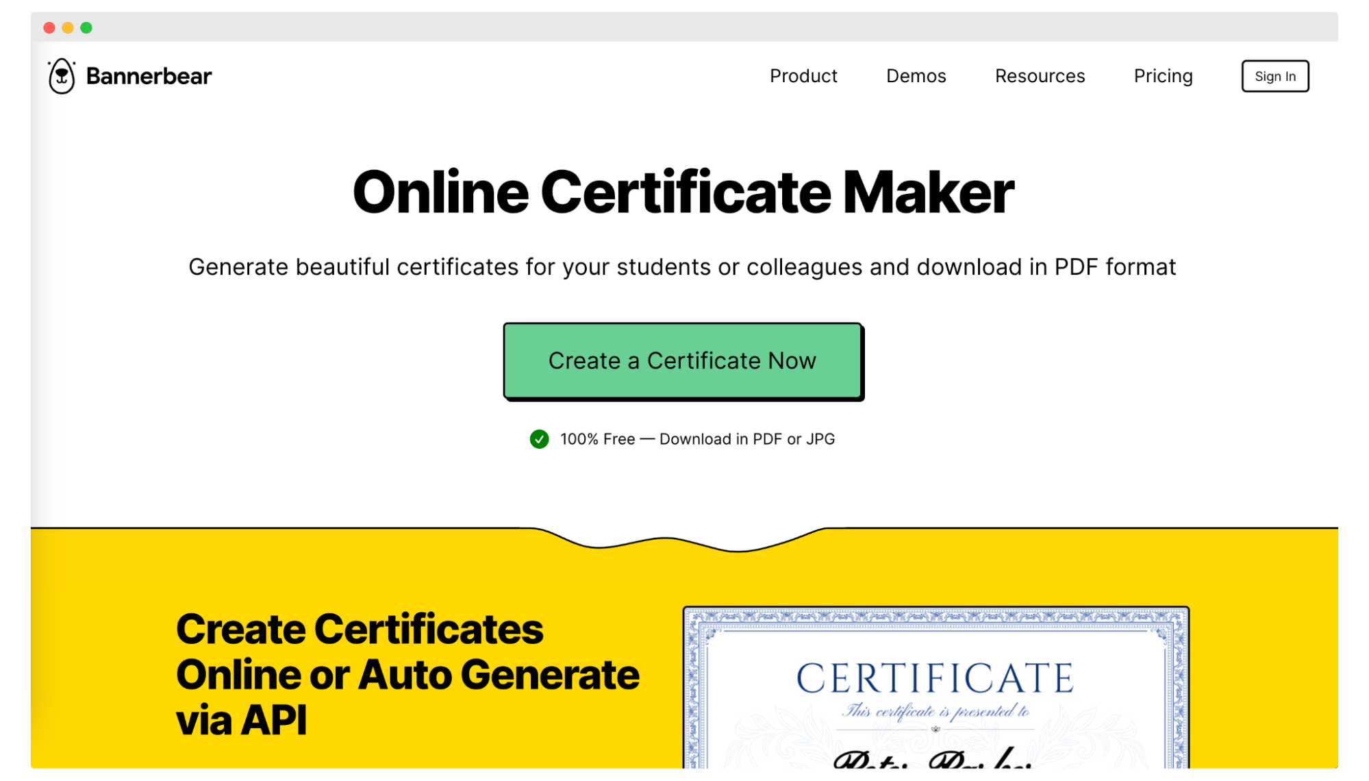 BannerBear - online certificate maker. BannerBear - online certificate maker.