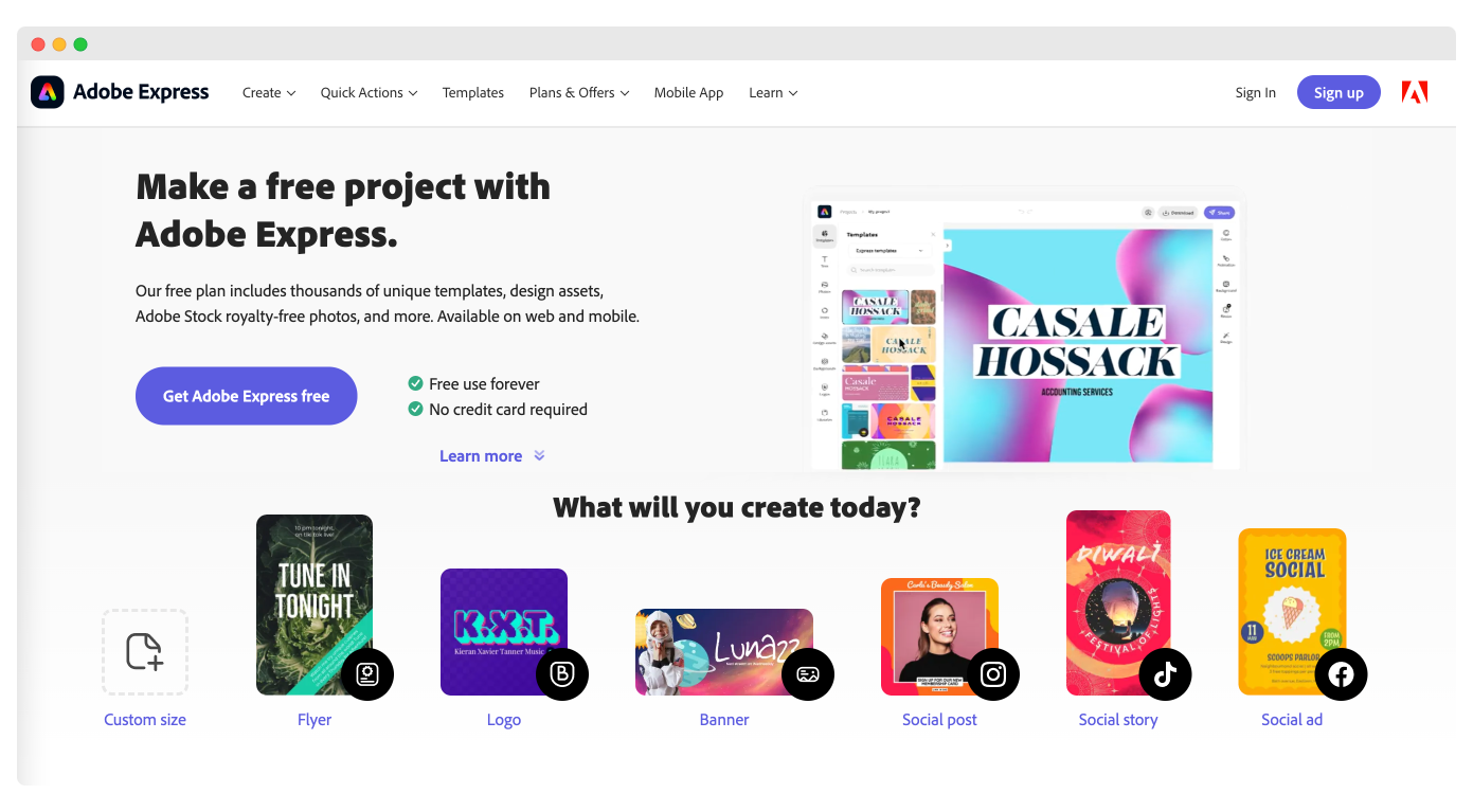 Adobe Express - a fast tool for visual design. Adobe Express - a fast tool for visual design.