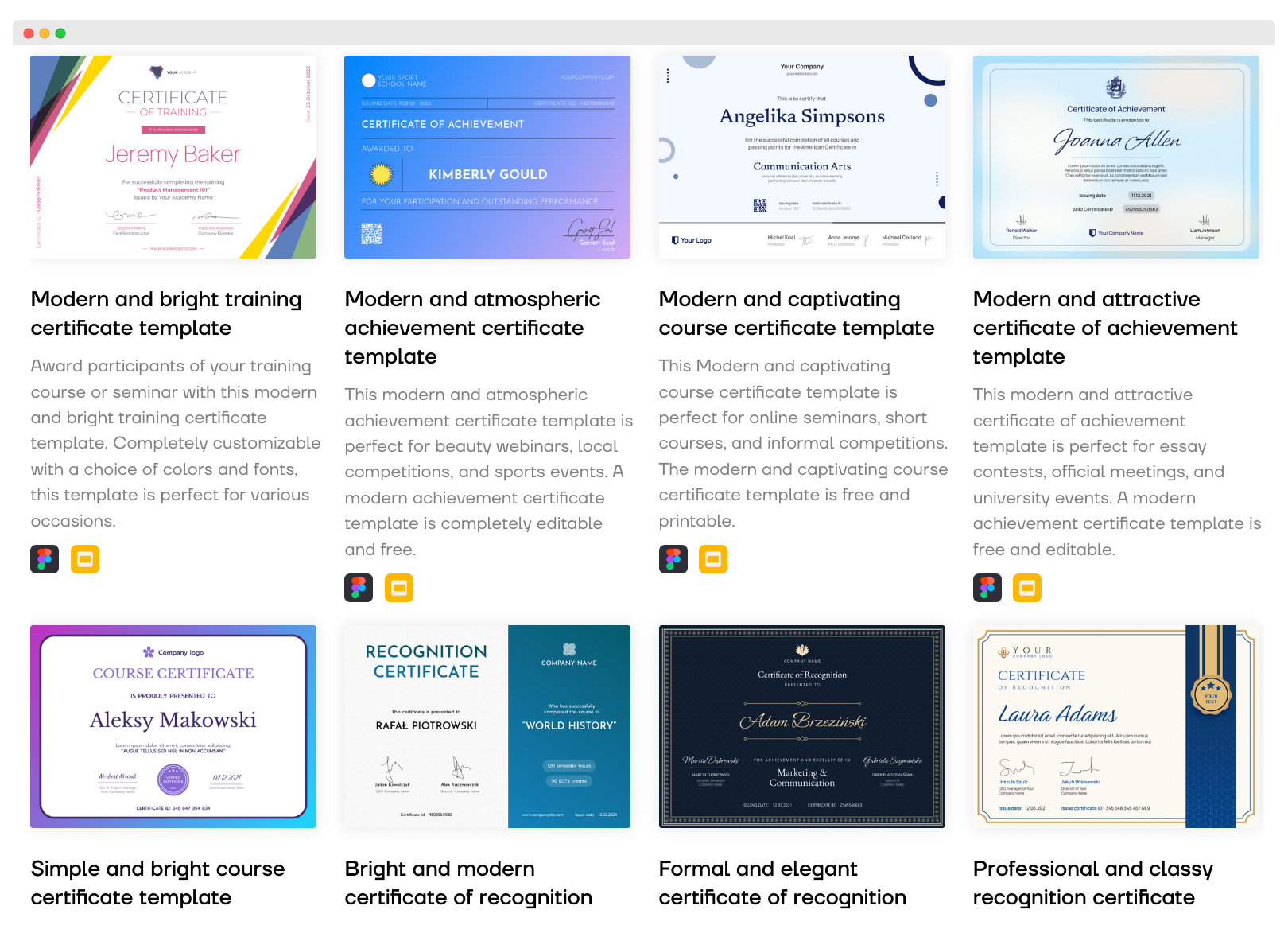 Certifier library of certificate templates available for Figma. Certifier library of certificate templates available for Figma.