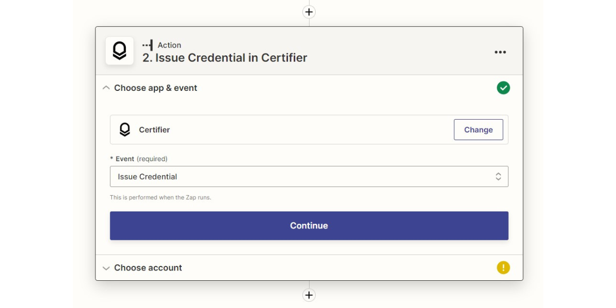 Configuring an action in Zapier to generate Google Forms certificates. Configuring an action in Zapier to generate Google Forms certificates.
