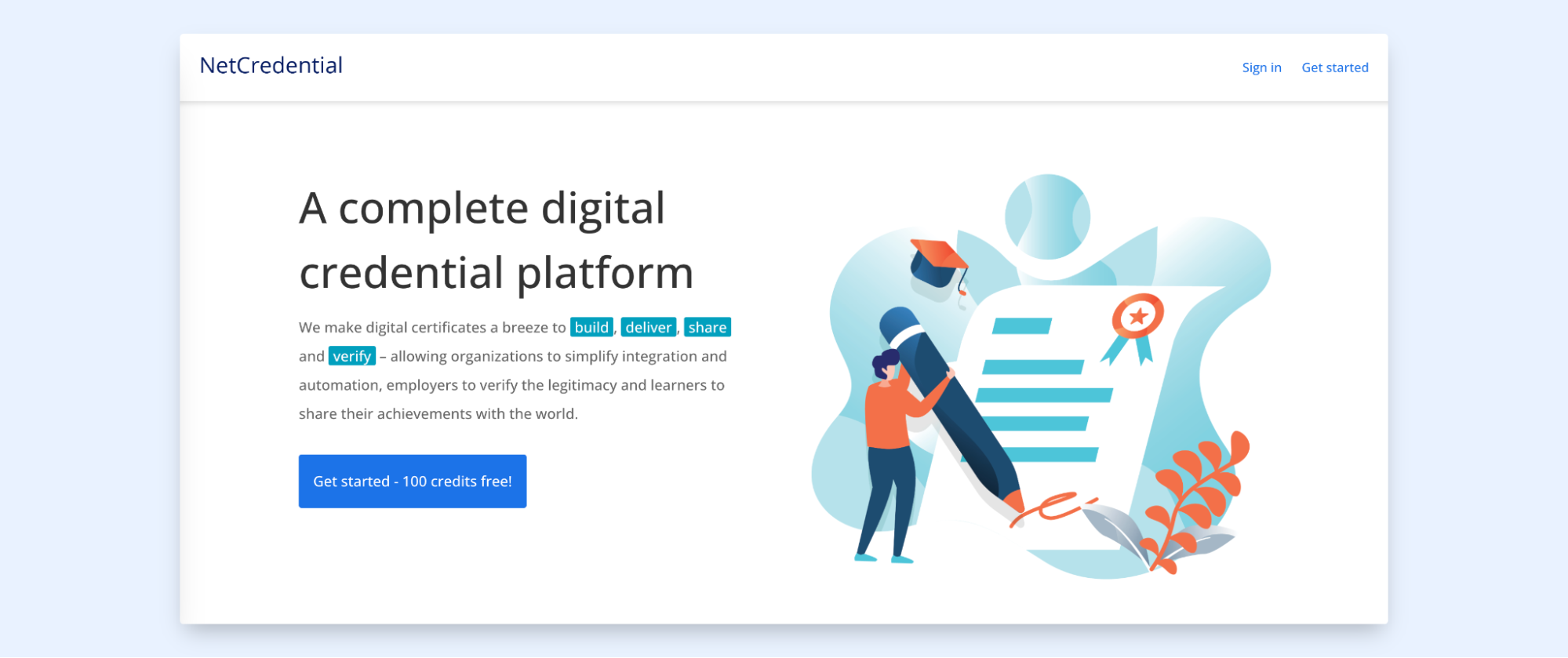 NetCredential as one of the best digital certificates maker to reward students and employees.