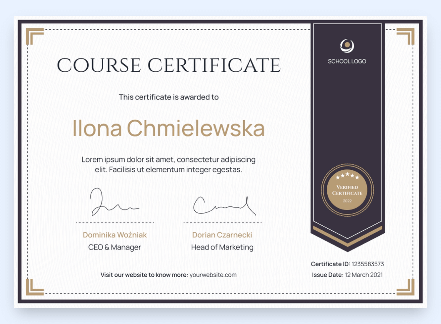 Professional event certificate template in traditional design. Professional event certificate template in traditional design.