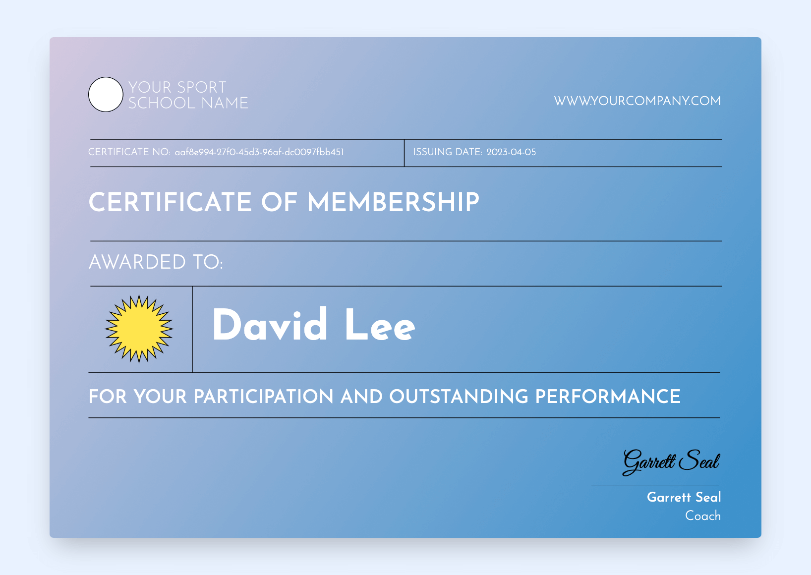 Funny and colorful certificate of membership template. Funny and colorful certificate of membership template.