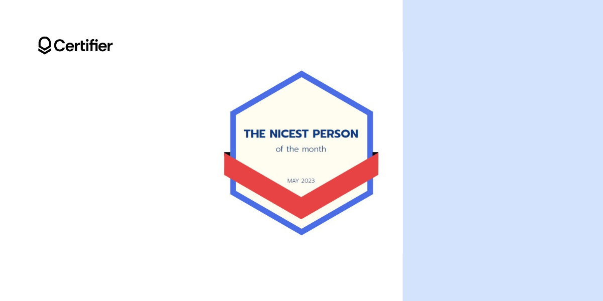 Employee badge idea for the nicest person in the office. Employee badge idea for the nicest person in the office.