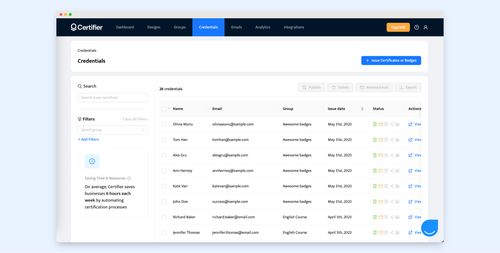 Integrating Cerifier dashboard to online course platform to simplify badge management process. Integrating Cerifier dashboard to online course platform to simplify badge management process.