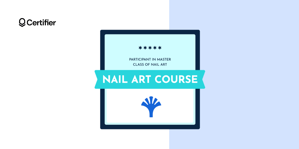 Nail art course badge template. Nail art course badge template.