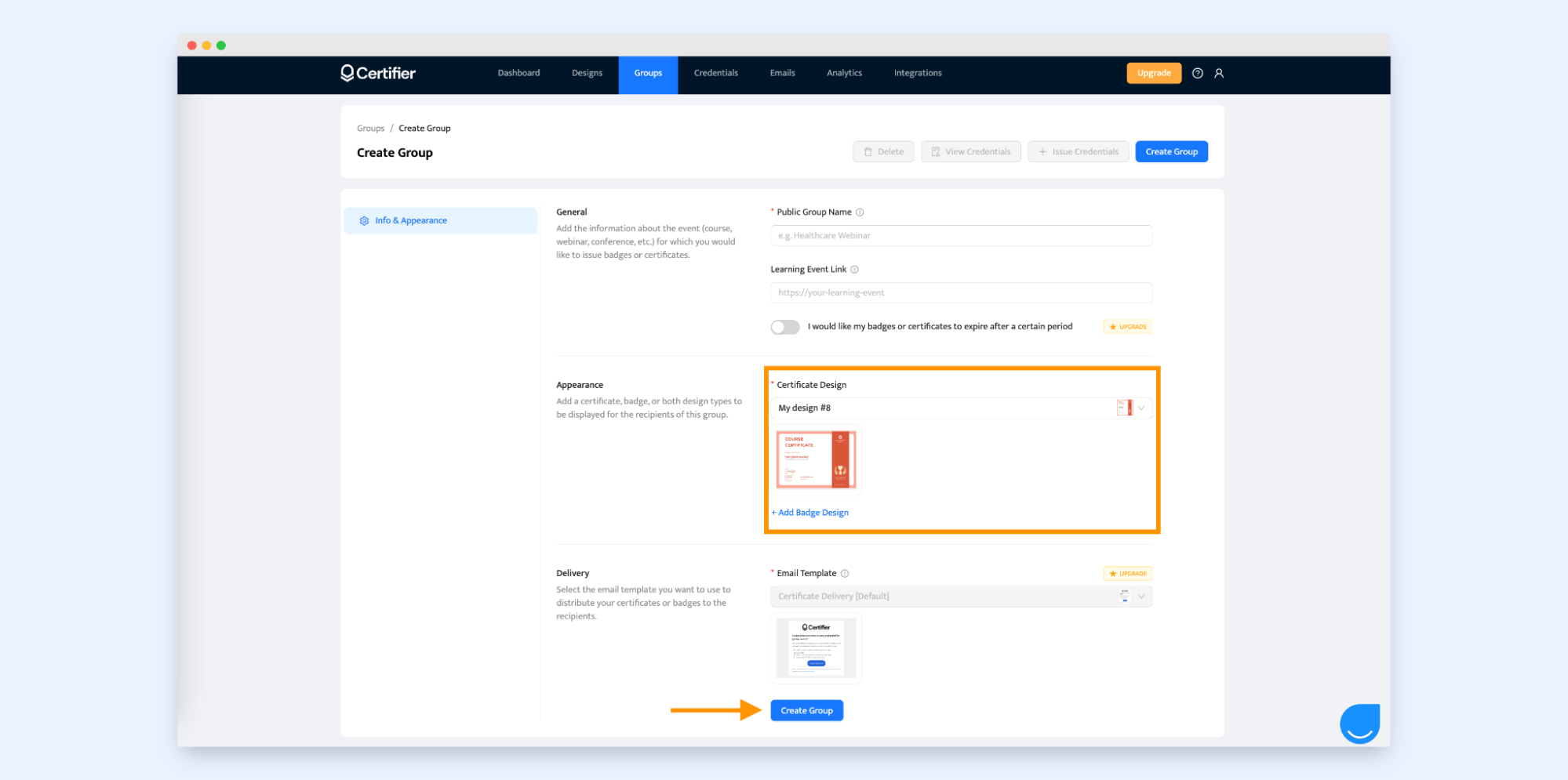 Creating course groups in Certifier. Creating course groups in Certifier.