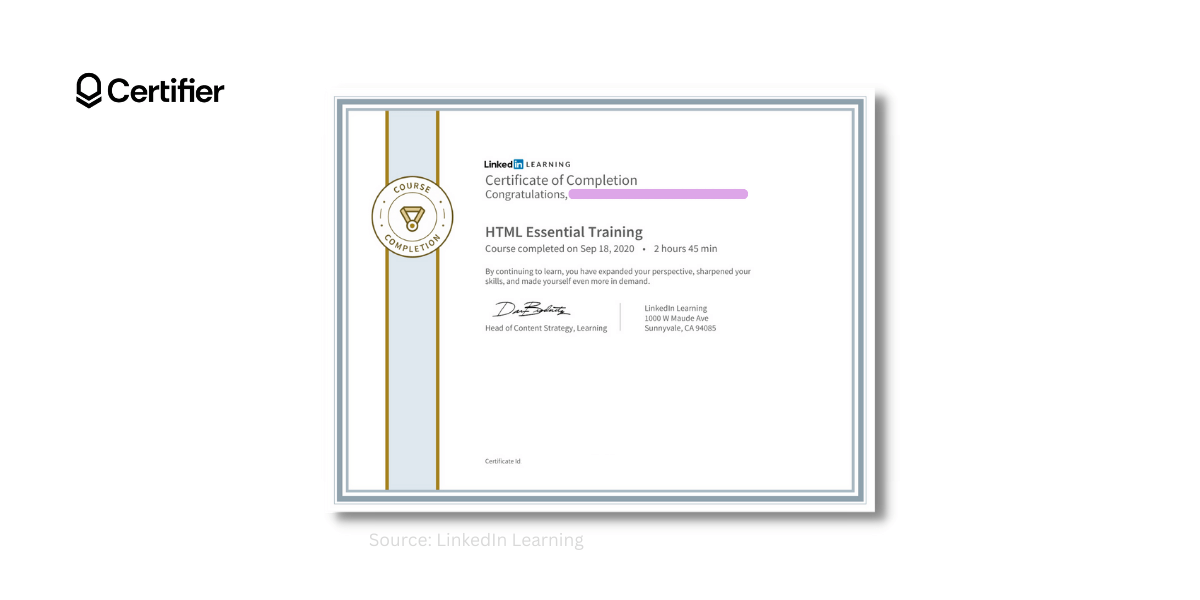 LinkedIn Learning course certificate design inspiration. LinkedIn Learning course certificate design inspiration.