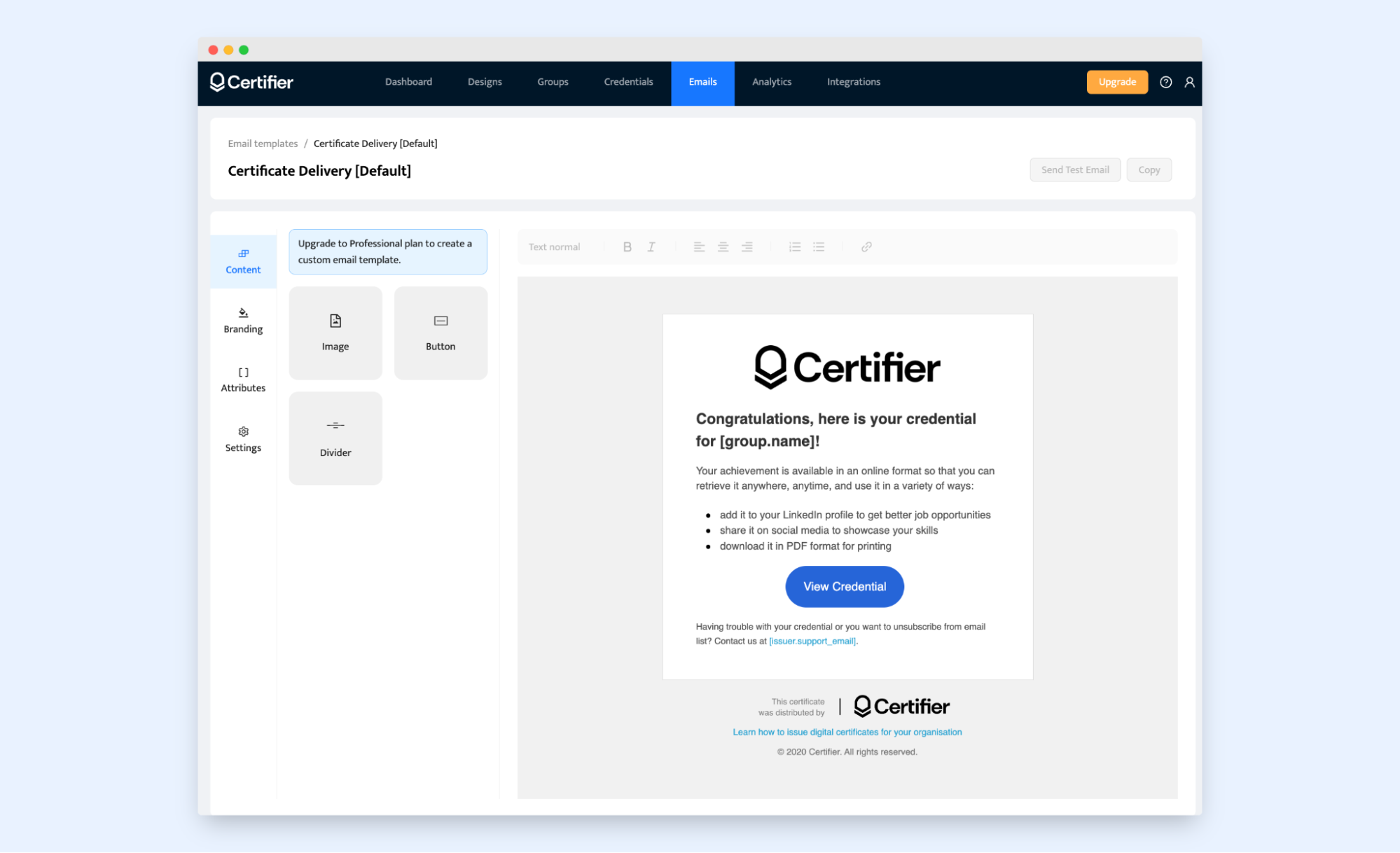 Certifier a digital credentialing platform for creating and issuing digital credentials. Certifier a digital credentialing platform for creating and issuing digital credentials.