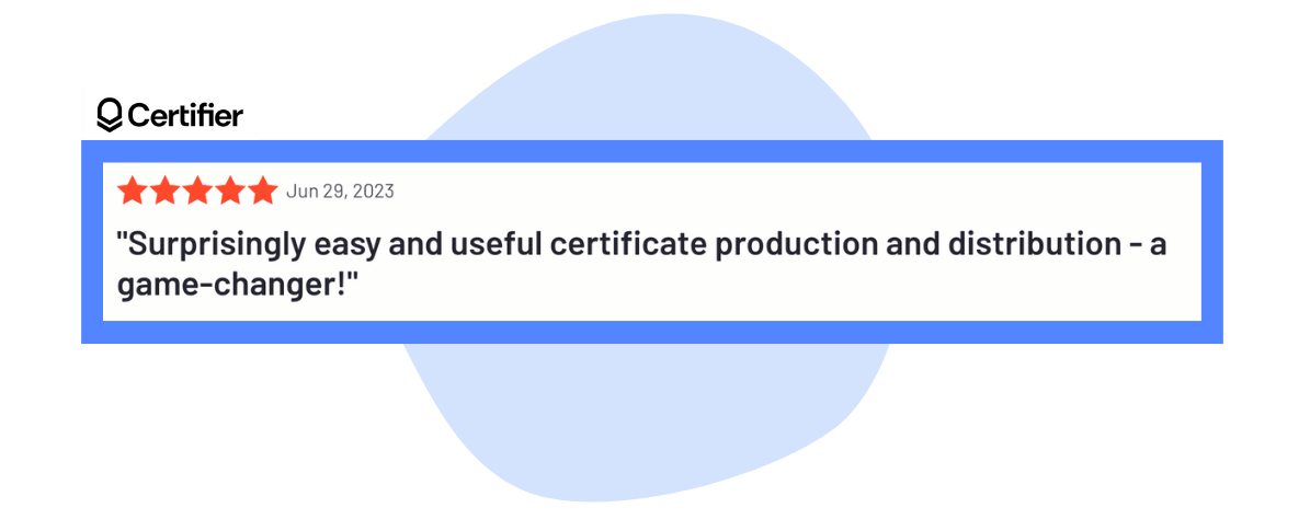 Certifier reviews. Certifier reviews.