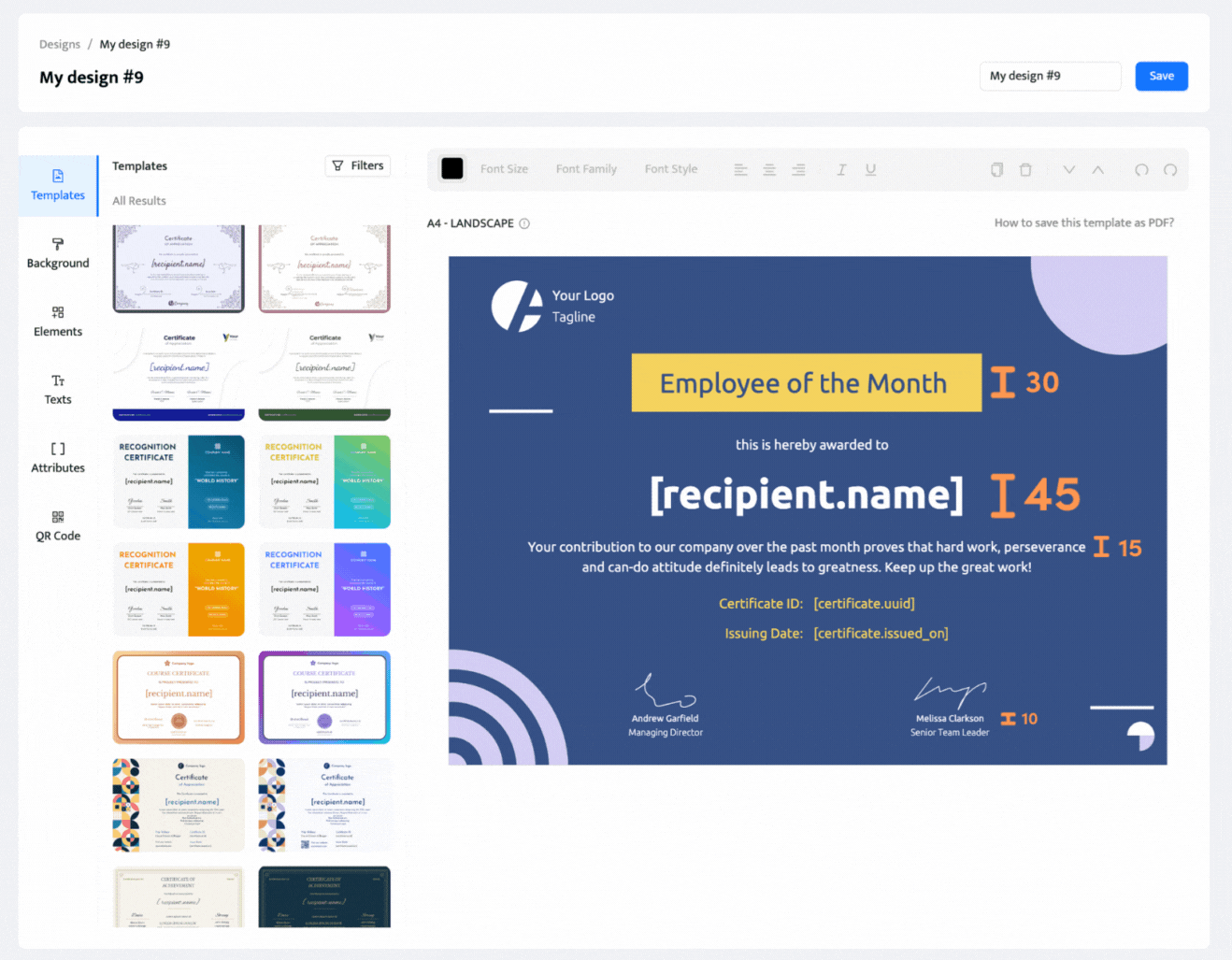 Best certificate font sizes. Best certificate font sizes.