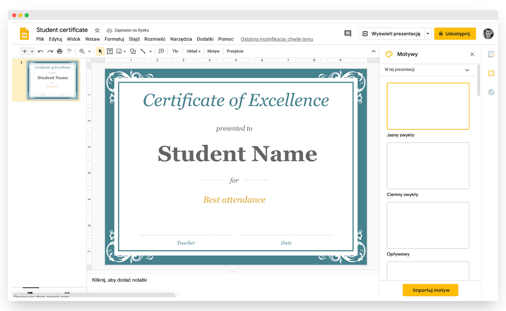 Creating certificates in Google Slides. Creating certificates in Google Slides.