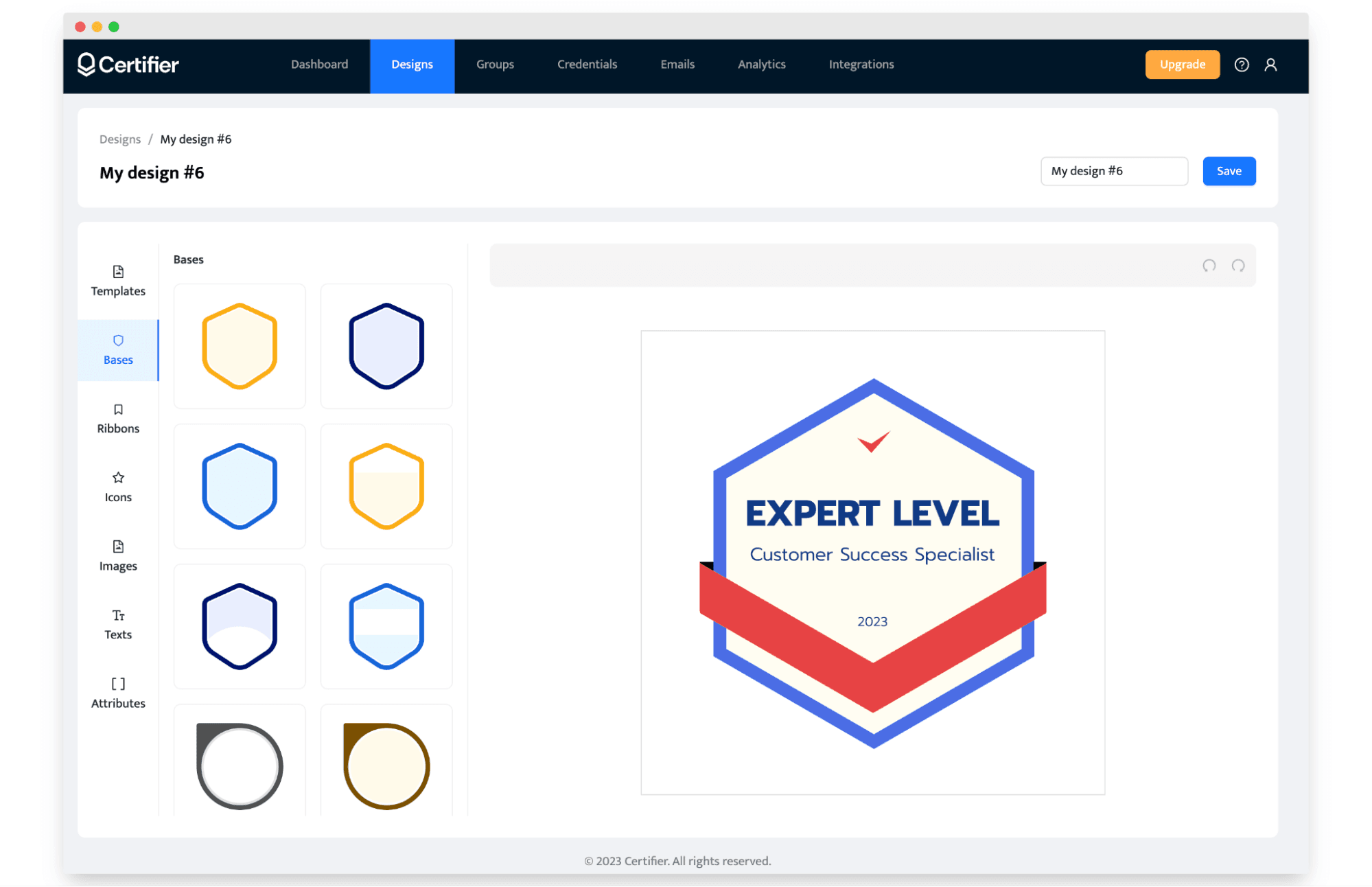 Certifier badge editor to create beautiful association and members badges. Certifier badge editor to create beautiful association and members badges.