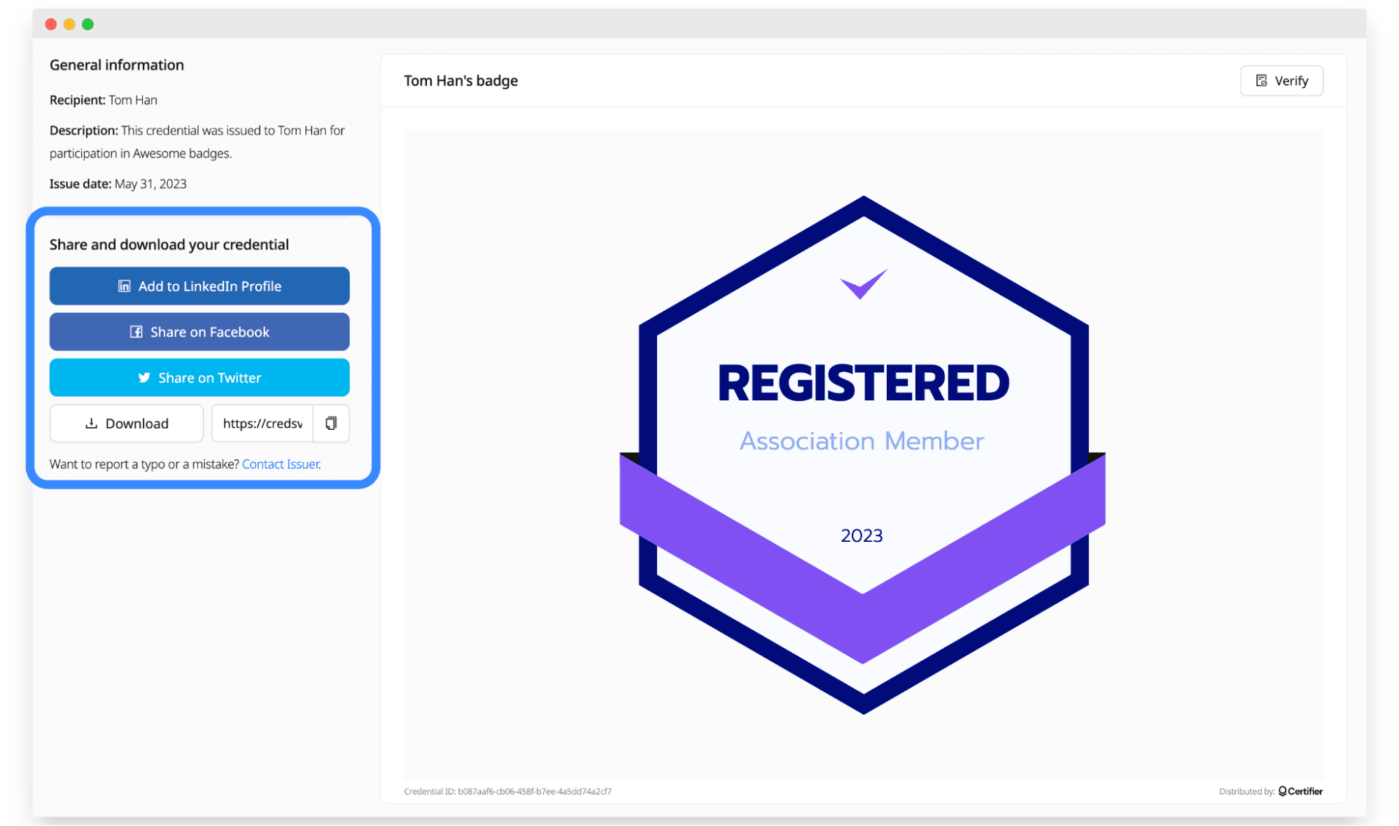 Sharing badging program on social media. Sharing badging program on social media.