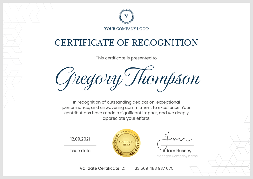 professional certificate of appreciation templates