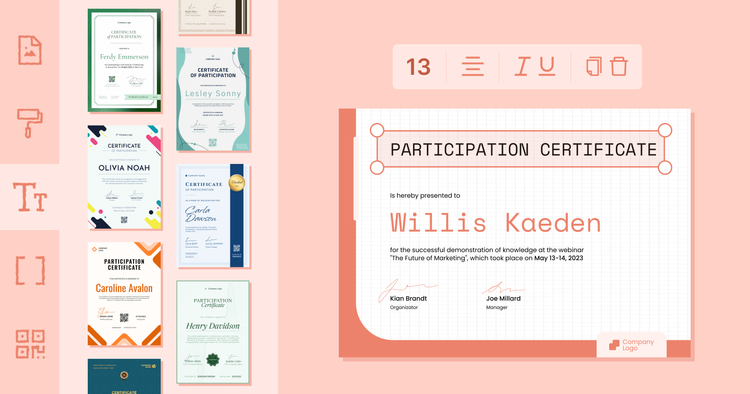 design a certificate template