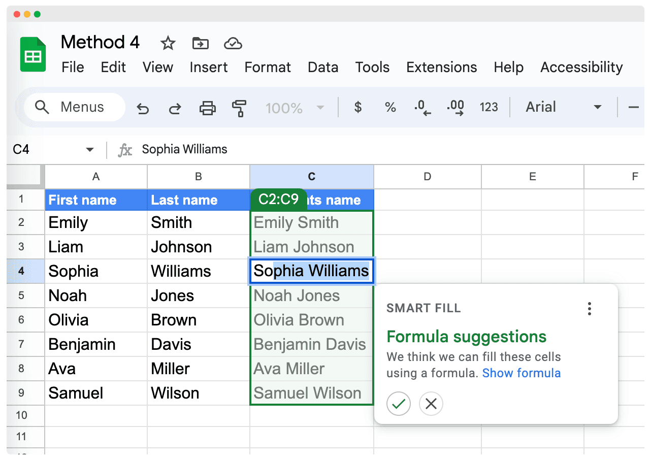 How to Combine First and Last Name in Excel (4 Easy Ways)