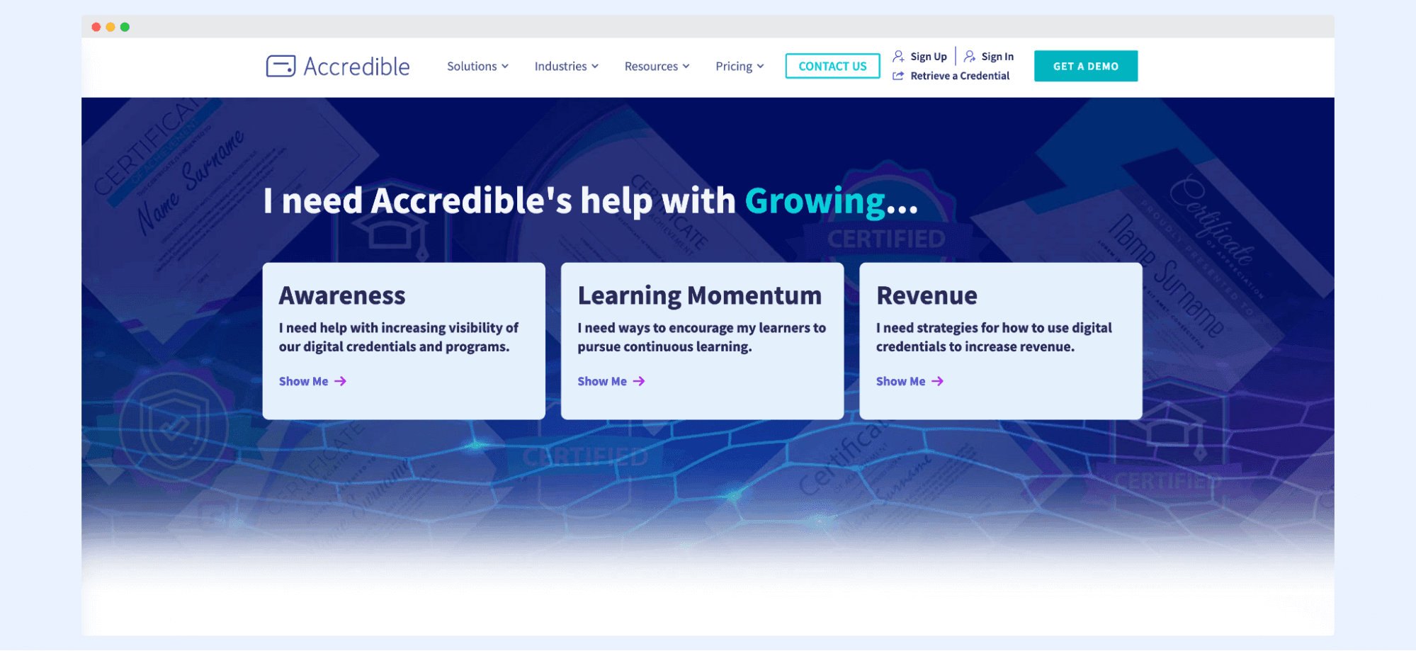 Accredible as CertifyMe alternative. Accredible as CertifyMe alternative.