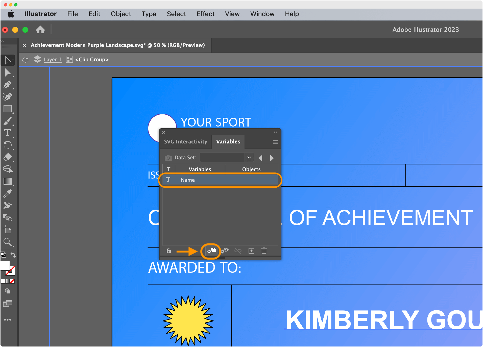 Connecting dynamic objects to variables in Adobe Illustrator. Connecting dynamic objects to variables in Adobe Illustrator.