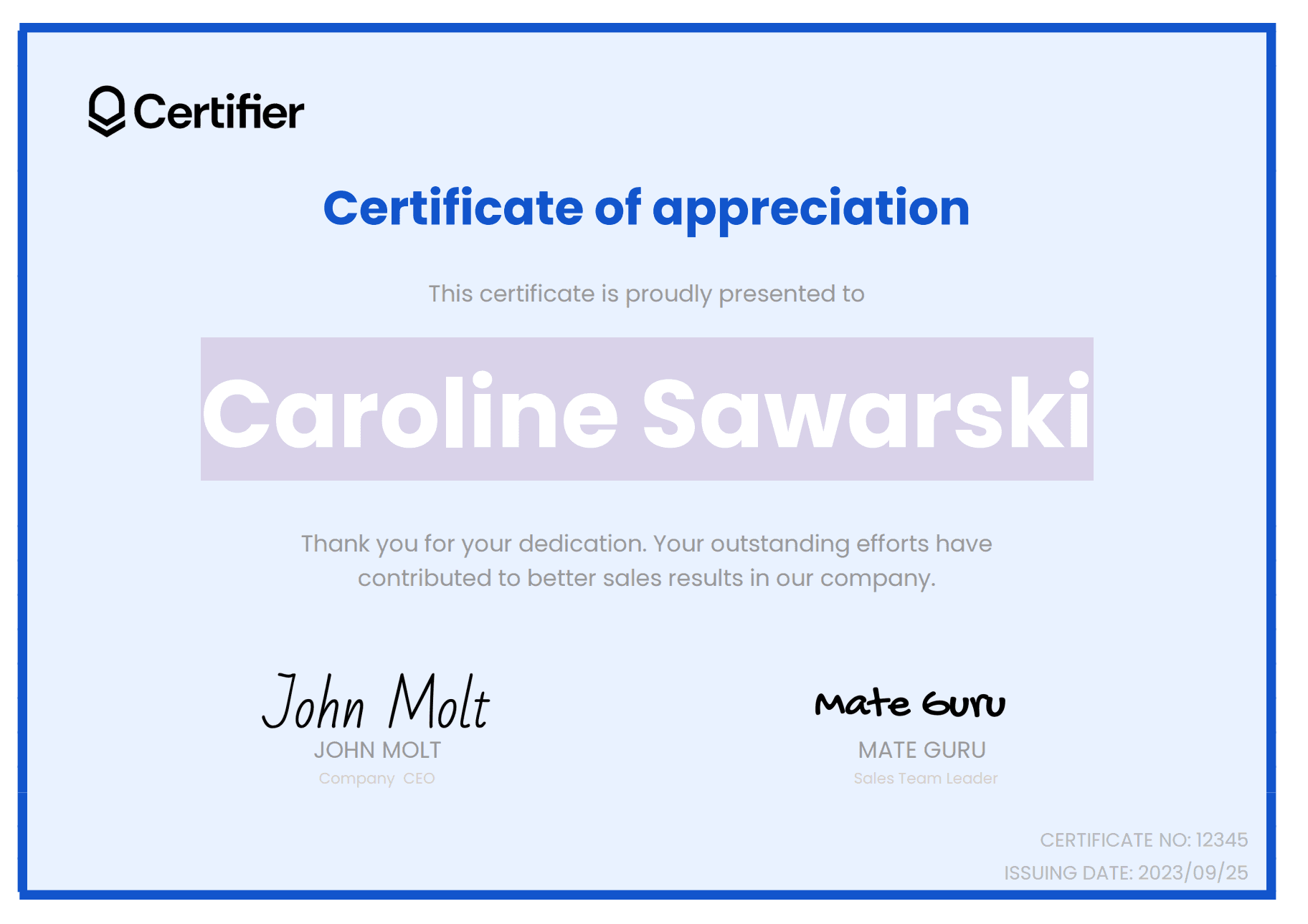 Ready certificate in Google Docs. Ready certificate in Google Docs.
