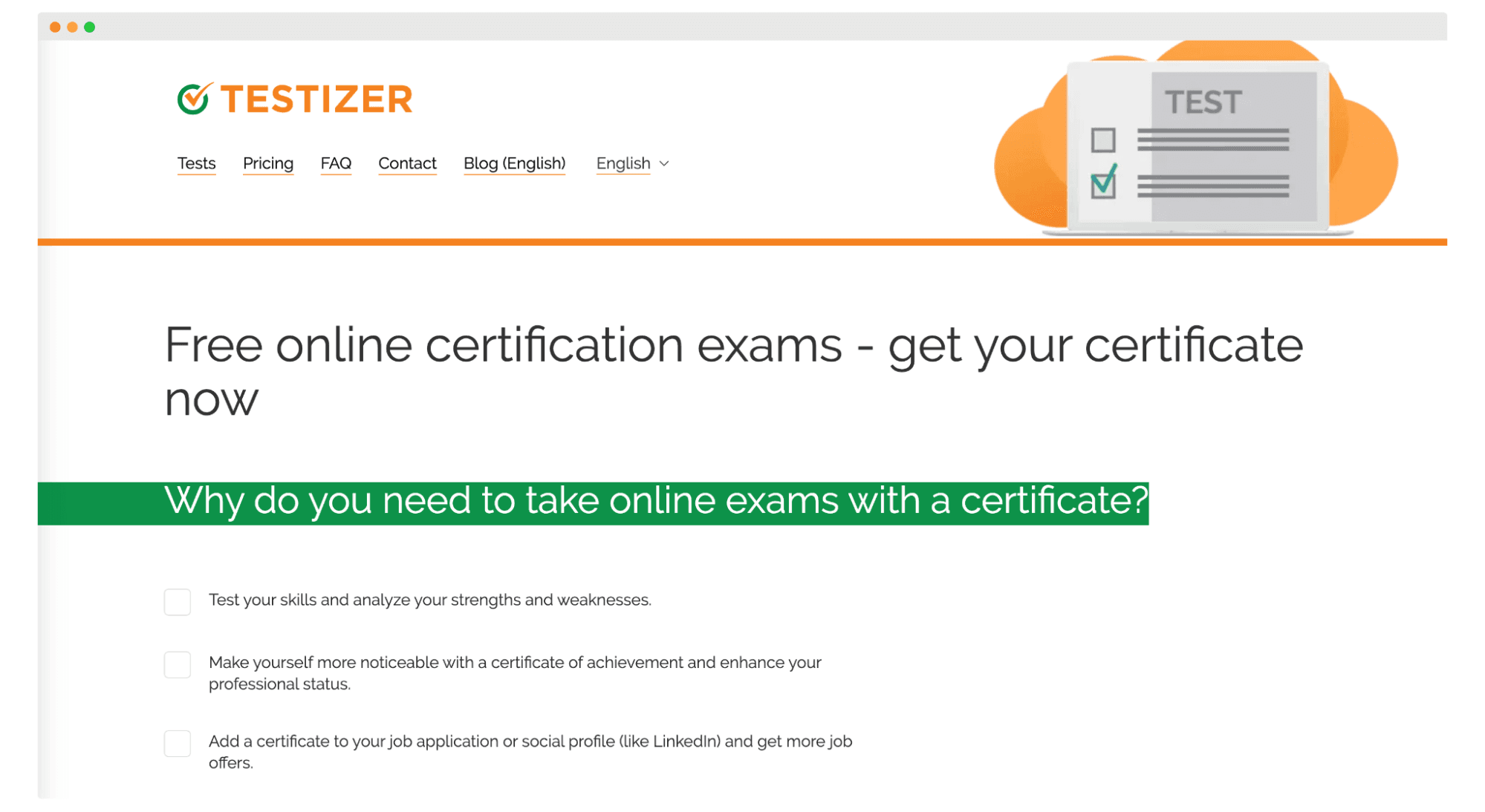 Testizer to test out your skills. Testizer to test out your skills.