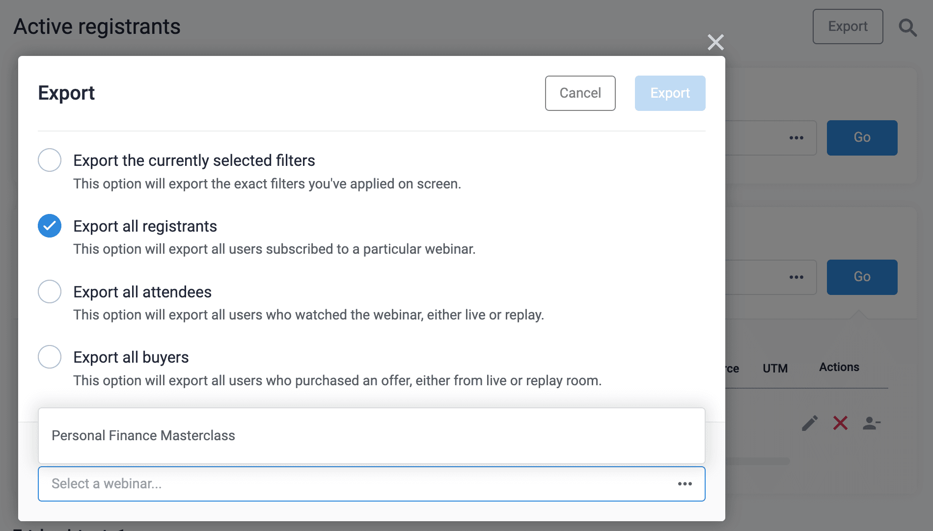 Exporting recipeints data from WebinarJam to send certificates automatically. Exporting recipeints data from WebinarJam to send certificates automatically.