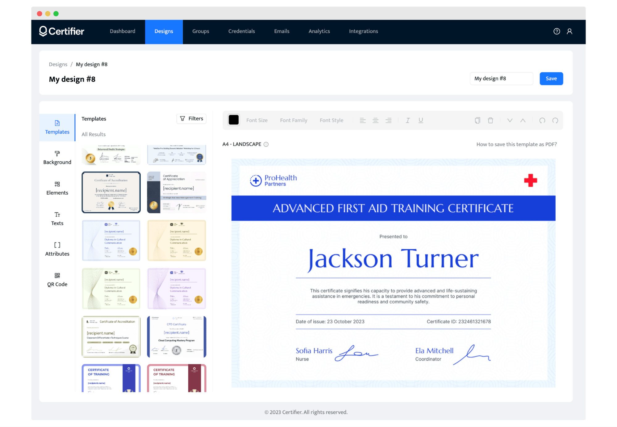 Choosing the right certificate maker for first aid trainers. Choosing the right certificate maker for first aid trainers.