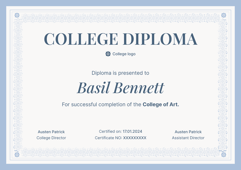 Free Diploma Certificate Templates - Download or Print - Certifier