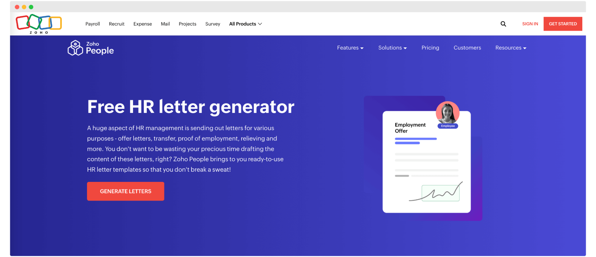 Zoho as basic HR letter generator. Zoho as basic HR letter generator.