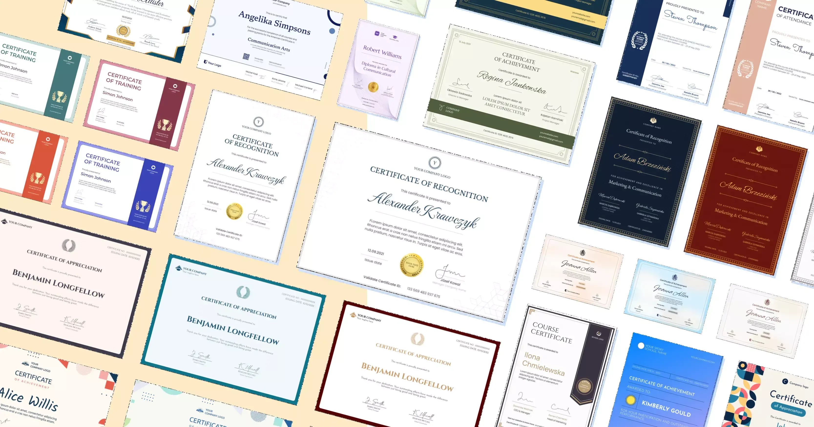 300+ New Certificate Templates for Free Usage