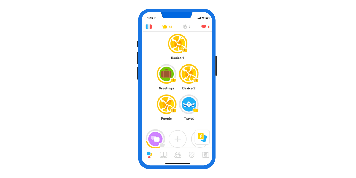 Duolingo as an example of gamification in the course. Duolingo as an example of gamification in the course.