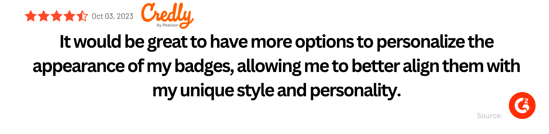 Credly reviews about personalization and customization. Credly reviews about personalization and customization.