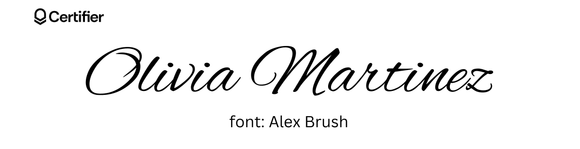 Alex Brush font that look like signature. Alex Brush font that look like signature.