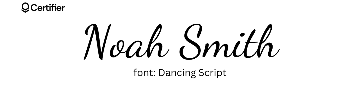 Dancing Script font that look like signature. Dancing Script font that look like signature.