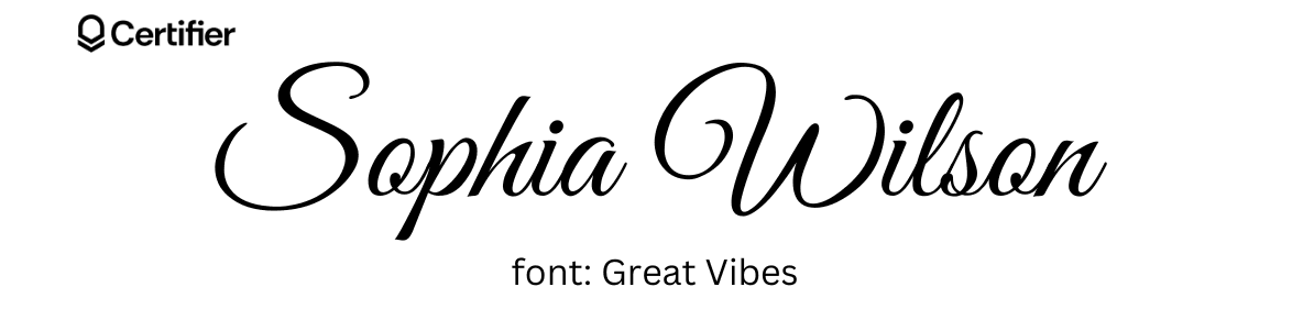Great Vibes font that look like signature. Great Vibes font that look like signature.