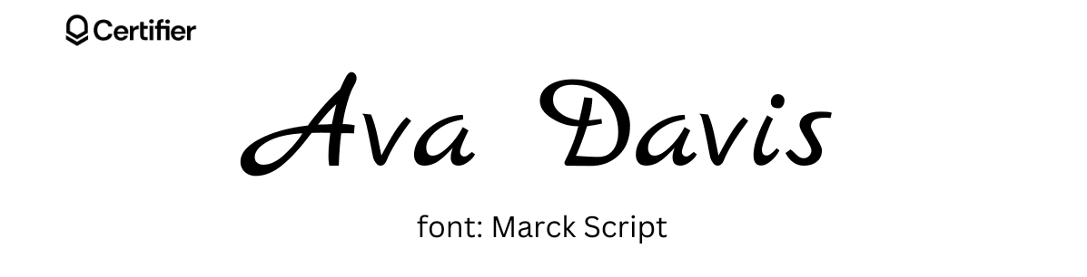 Marck Script font that look like signature. Marck Script font that look like signature.