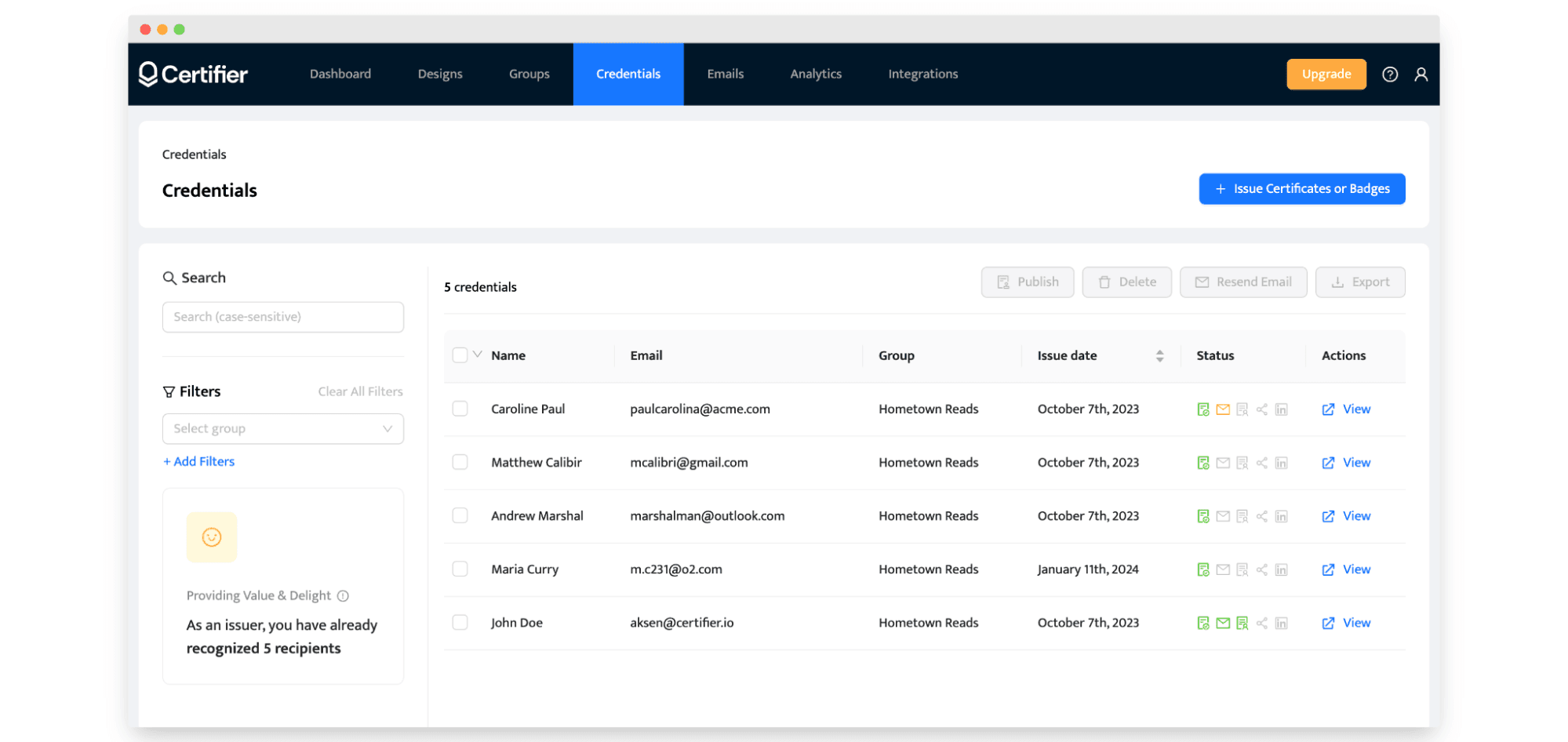 Continuing professional education (CPE) certification process in the Certifier dashboard. Continuing professional education (CPE) certification process in the Certifier dashboard.
