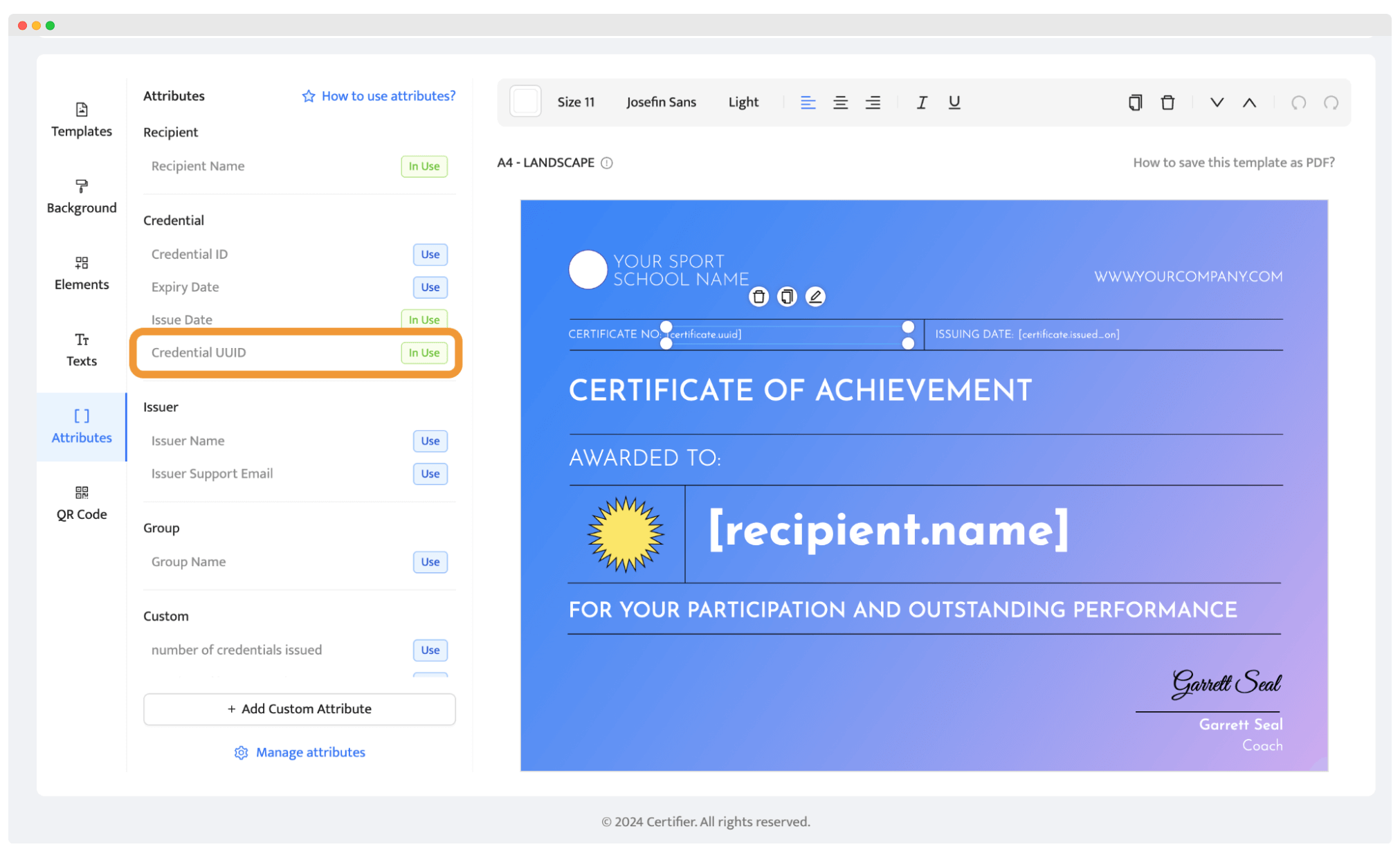 Dynamic attributes to make a degree legit. Dynamic attributes to make a degree legit.