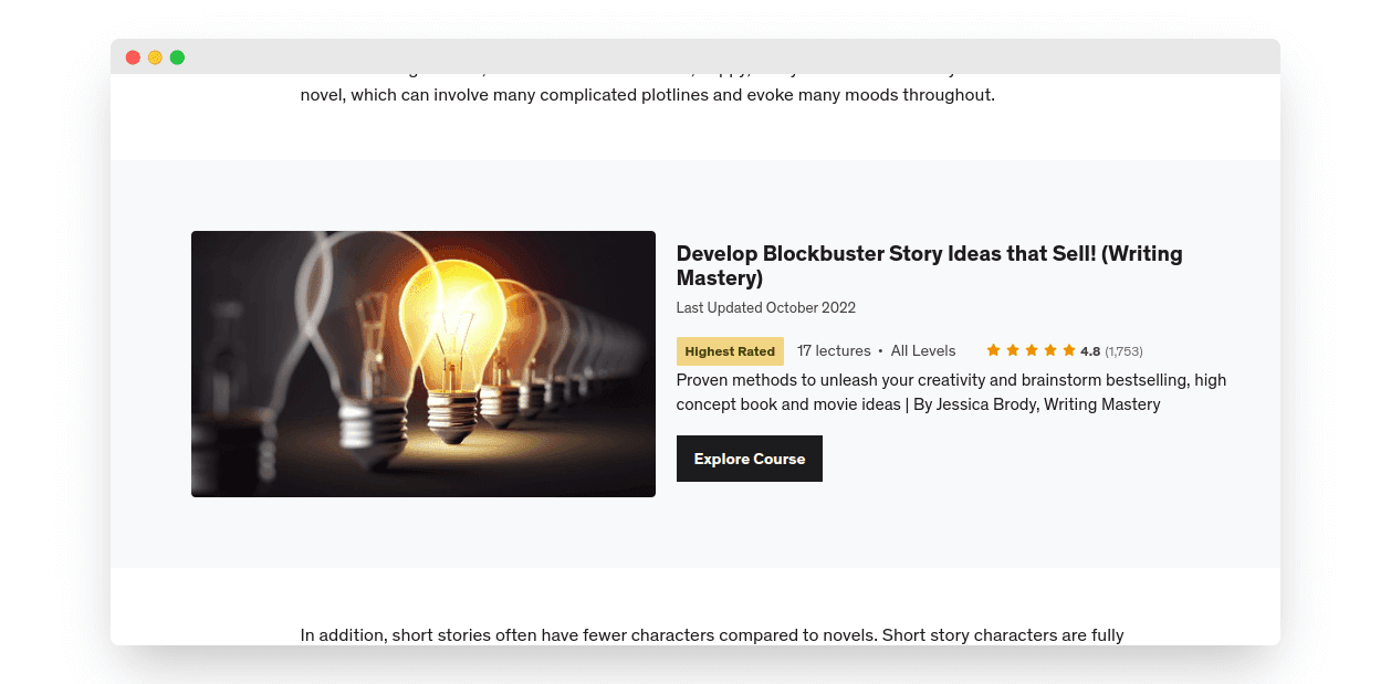 Udemy blog post includes a sales element within it. Udemy blog post includes a sales element within it.