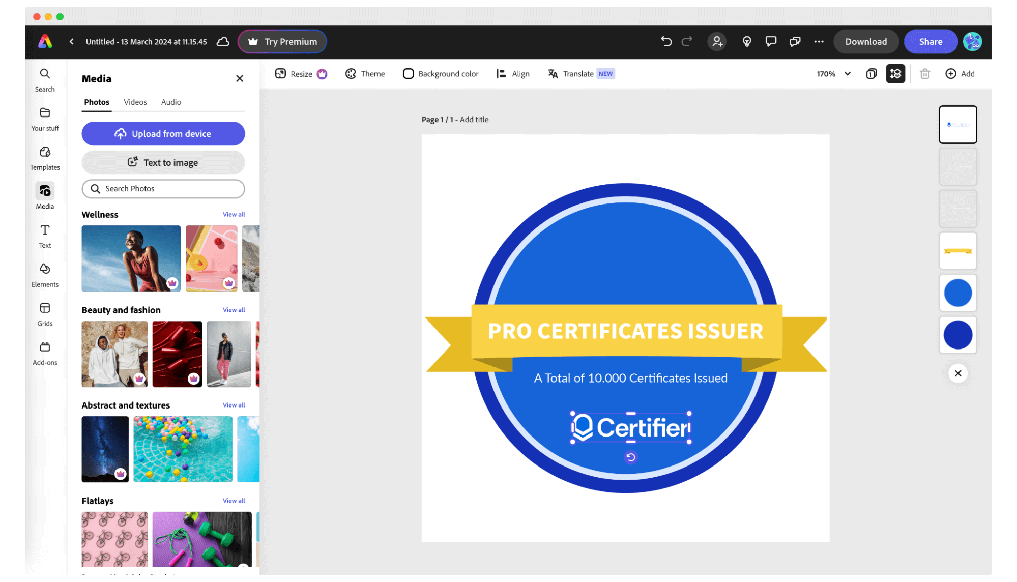 Adding the company's logo to the Adobe Express. Adding the company's logo to the Adobe Express.