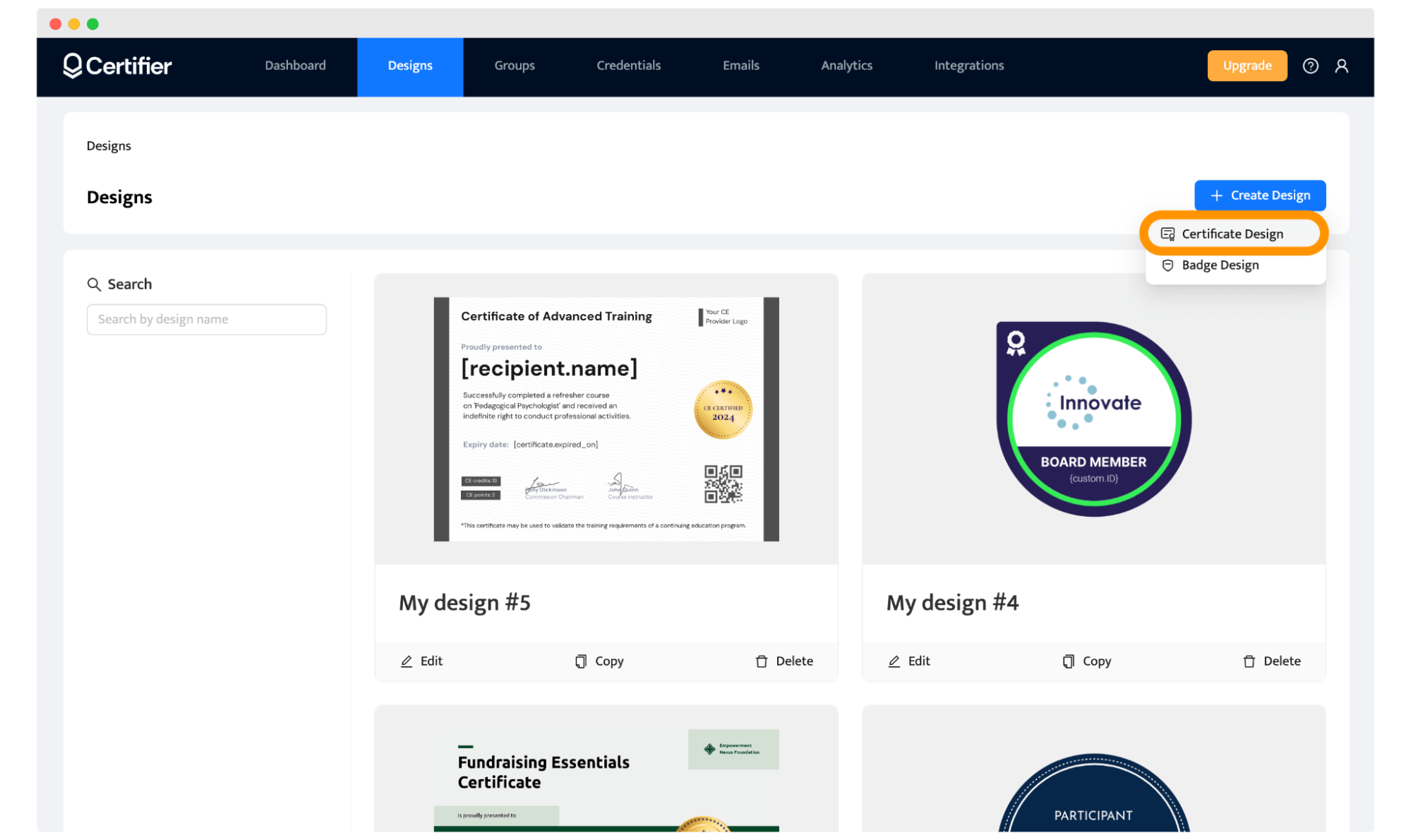 Creating a new diploma design. Creating a new diploma design.