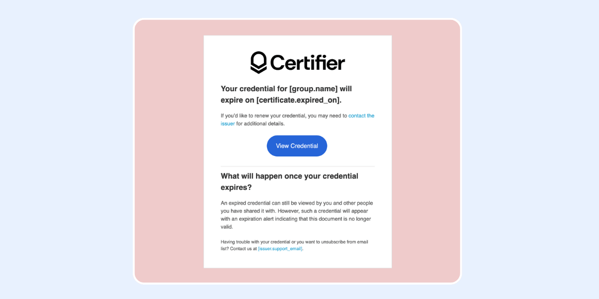 Example of follow-up email for certificate which is about to expire. Example of follow-up email for certificate which is about to expire.