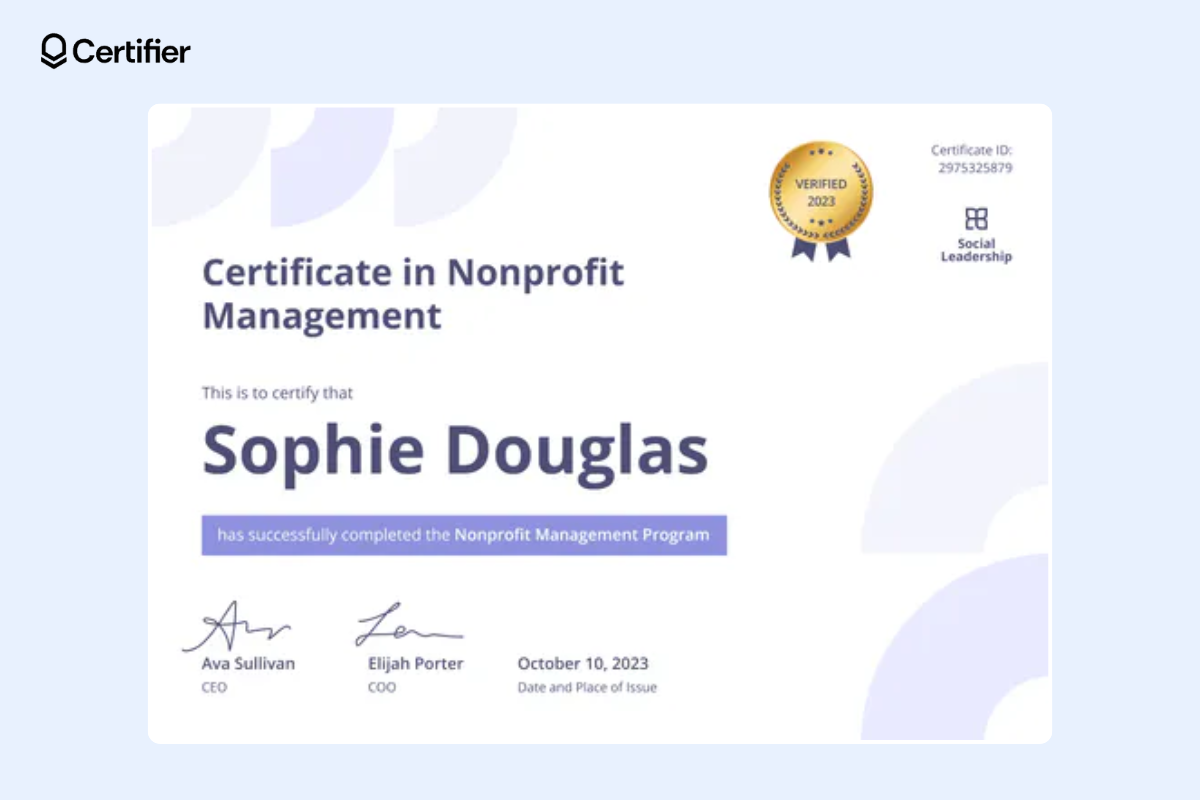 Modern violet Figma training certificate template with delicate elements and large recipient's name. Modern violet Figma training certificate template with delicate elements and large recipient's name.
