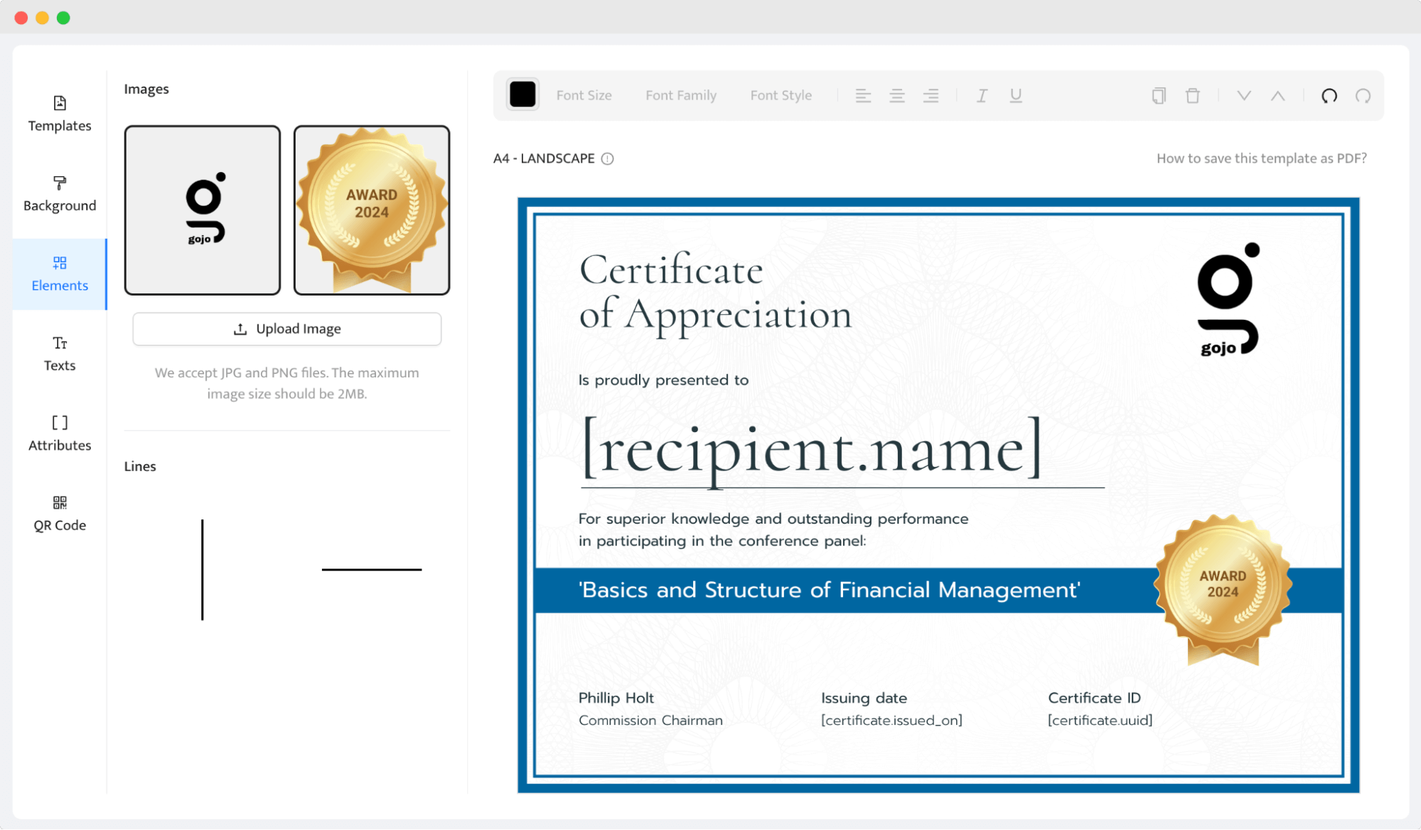 Changing certificate wording to the appropriate for the event. Changing certificate wording to the appropriate for the event.