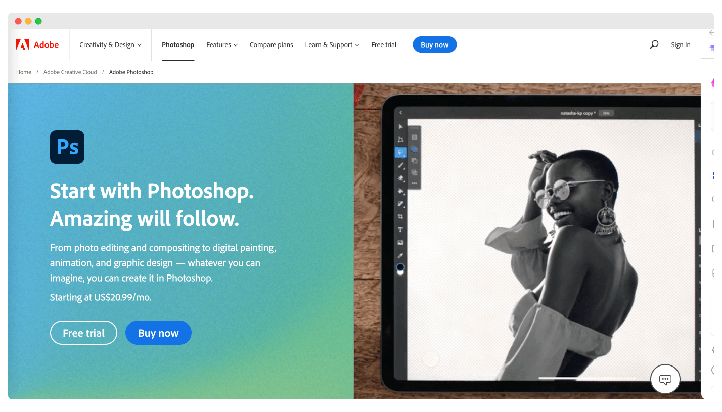 Adobe photoshop - complex tool for professionals. Adobe photoshop - complex tool for professionals.