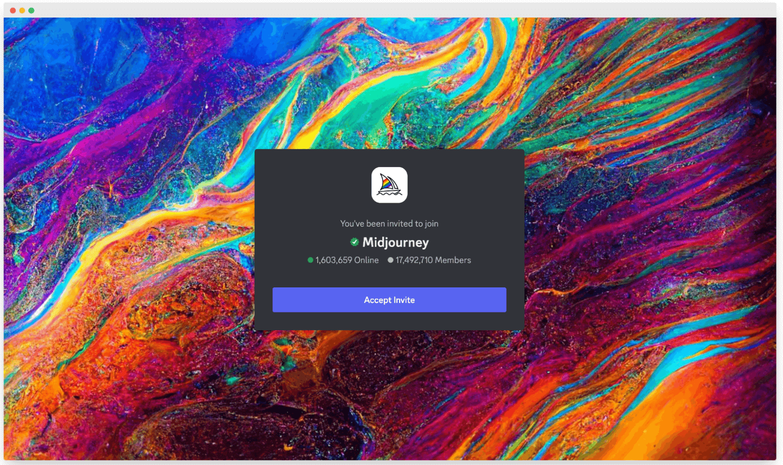 Accepting Invite for the Midjourney to create certificate background. Accepting Invite for the Midjourney to create certificate background.