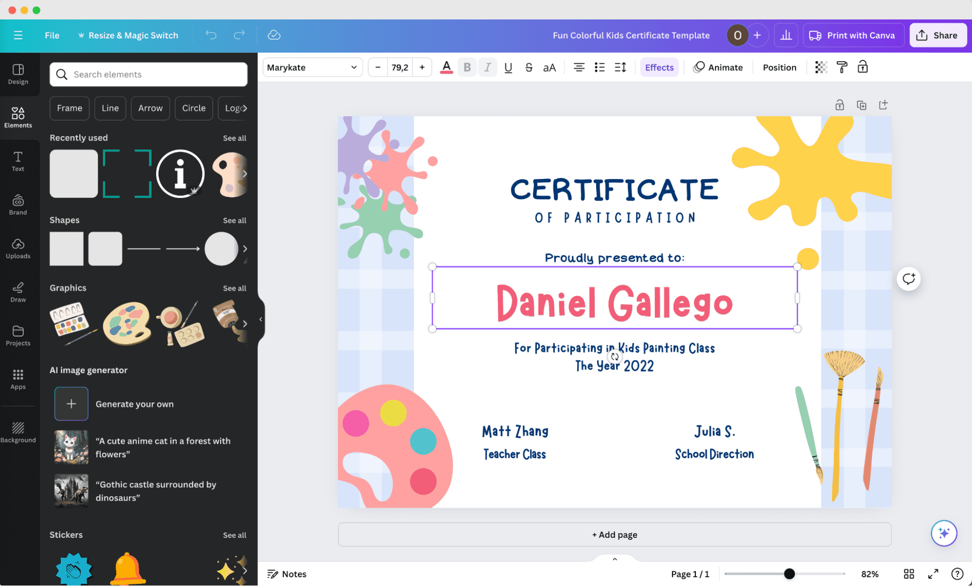 Redirecting the user from Canva GPT to Canva tool to customize the AI certificate design. Redirecting the user from Canva GPT to Canva tool to customize the AI certificate design.