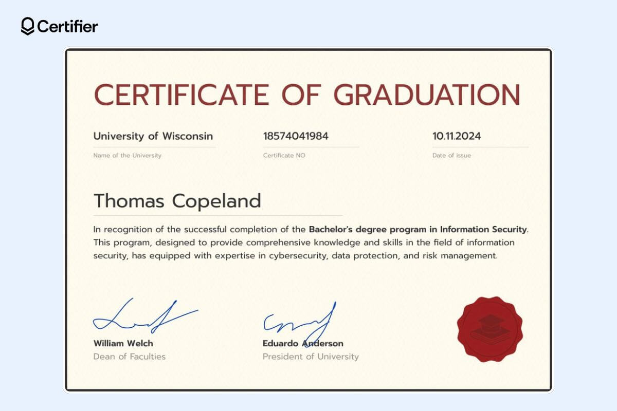 Oldschool brown certificate of graduation template free with sections for name of the university, certificate ID and date of issue at the top. Oldschool brown certificate of graduation template free with sections for name of the university, certificate ID and date of issue at the top.