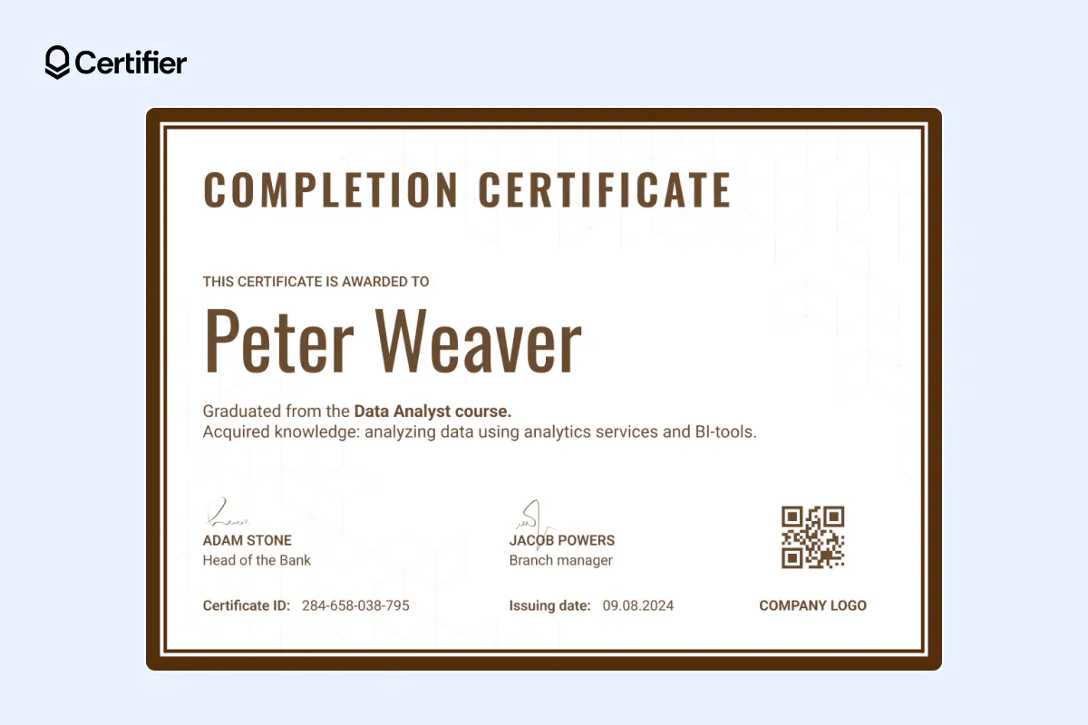 The completion certificate template to download for free. The completion certificate template to download for free.