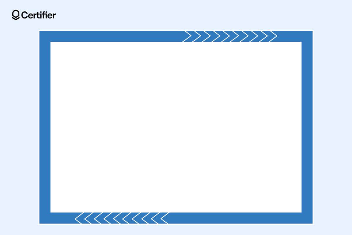 Simple and modern blue certificate border featuring an angular geometric pattern on a white background, suitable for professional and educational certificates. Simple and modern blue certificate border featuring an angular geometric pattern on a white background, suitable for professional and educational certificates.